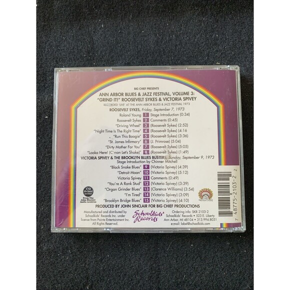 HTF Ann Arbor Blues & Jazz Festival 1973 Vol.3 (CD) 'Grind It!' Roosevelt Sykes - Picture 10 of 10